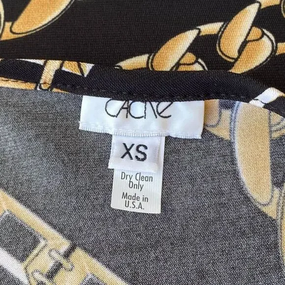 Cache Chain Cold Shoulder Mini Dress sz XS - Picture 9 of 10